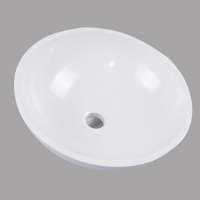 Easy Clean Artificial Stone Pure White Under Counter Basin Bowl