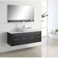 Foshan Best Selling Modern Customized Espresso Bathroom  Furniture  with Mirror