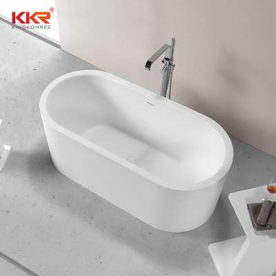 KKR high quality oval bath tub freestanding oval stone bathtubs modern resin stone bathtub