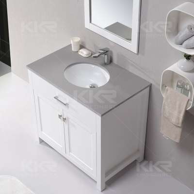 Modern Sanitary Vanity Top Bathroom Cabinet with Washing Basin