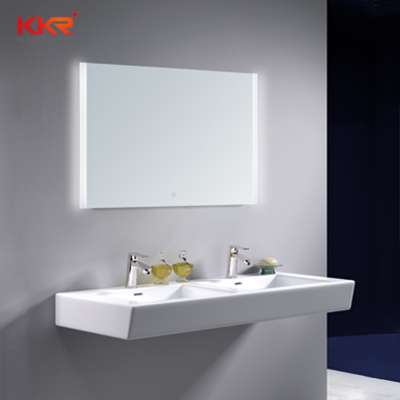 Bathroom Sanitary Ware Storage Corner Mirror Cabinet 42 Inch Led Smart Digital Mirror Cabinet