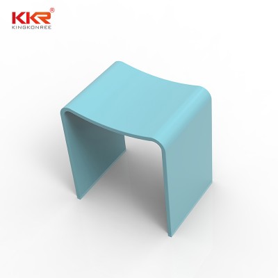 Modern Stone Resin Bathroom Stool Chair Blue Color Anti-slip Shower Stool For Children