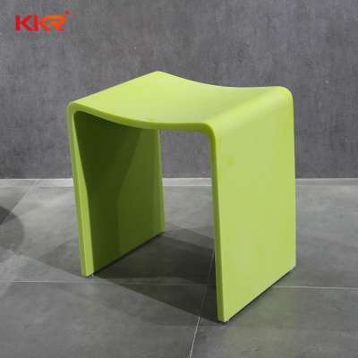 Artificial Atone Resin Stone Acrylic Solid Surface Outdoor Bathroom Shower Shopping Mall Stool colorful resin stone seat