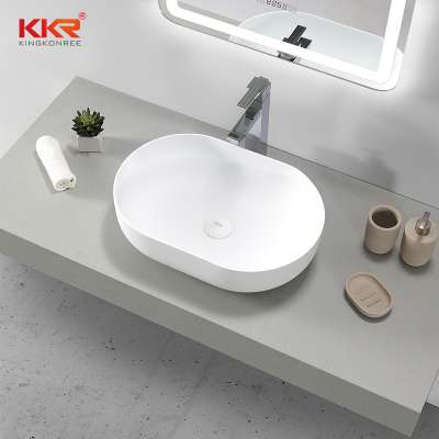 KKR Colorful Design Stone Sink solid surface stone resin basin artificial stone laundry wash basin counter top