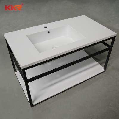 High Quality  acrylic solid surface bathroom quartz vanity tops with sink