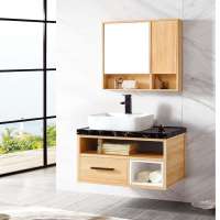 bathroom  cabinet  vanity solid wood bathroom cabinet wash basin set hot sales in factory produce