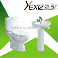 B1102&D601 chaozhou ceramic cheap two piece set toilet basin