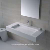 Corian Solid Surface bathroom wall hung hand Washing Basin