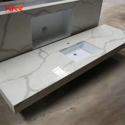 Carrara white quartz stone slabs polished vanity black starlight kitchen countertops