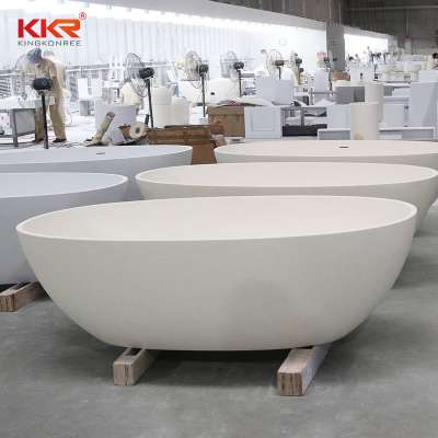 High quality Bathroom Sanitary Wares Solid Surface Stone Bathtub For Hotel Villa Project