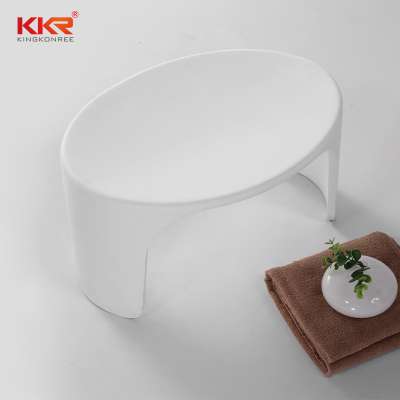 KKR Artificial Stone Acrylic Solid Surface Hotel Home Use Bathroom Vanity Sitting Stool For Kids