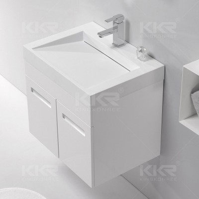 Supplier Design Bathroom White Cabinet Sanitary Wash Basin with Mirror